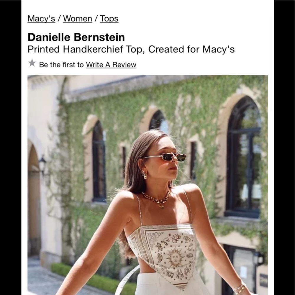 Danielle Bernstein Bandana Silky Top